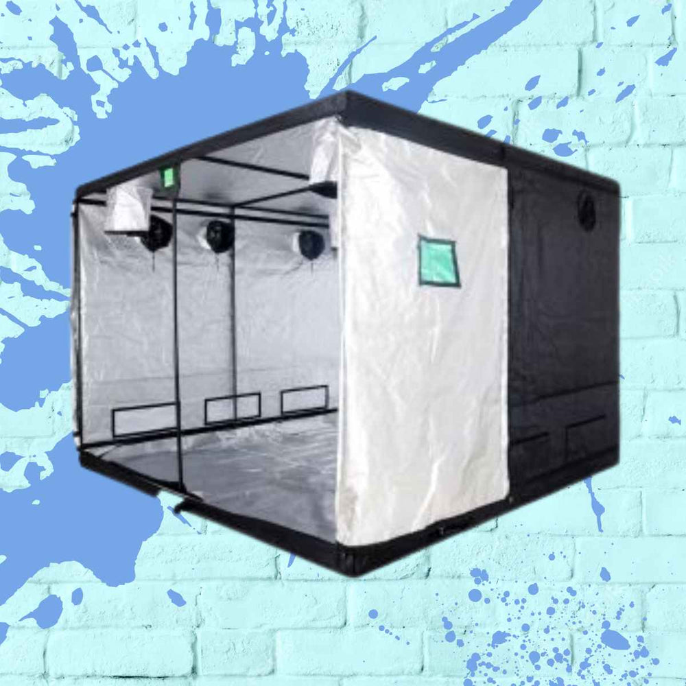BudBox-Pro Tent 3.0m x 3.0 x 2.0 (Titan 3) White Set - a large grow tent perfect for indoor gardening and plant cultivation.