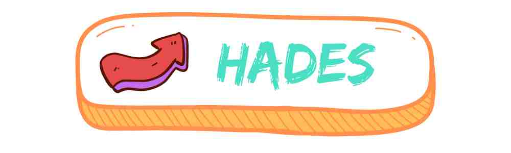 HADES COLLECTION BUTTON WITH COLOURFUL BENDY ARROW