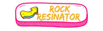 ROCK RESINATOR COLLECTION BUTTON WITH COLOURFUL BENDY ARROW