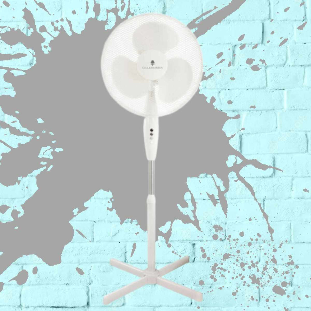 white pedestal fan cross leg 16 inch