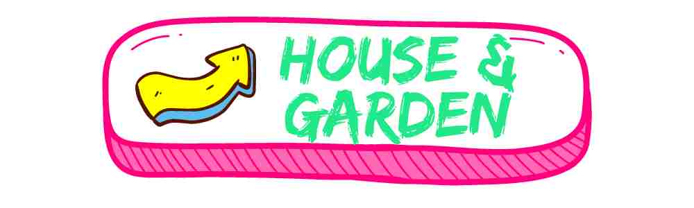 HOUSE AND GARDEN COLLECTION BUTTON WITH COLOURFUL BENDY ARROW