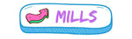 MILLS COLLECTION BUTTON WITH COLOURFUL BENDY ARROW