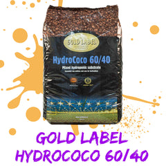 GOLD LABEL HYDROCOCO 60/40 45L BAG ON WHITE BACKGROUND WITH ORANGE PAINT SPATTER