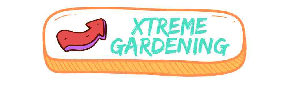 XTREME GARDENING COLLECTION BUTTON WITH COLOURFUL BENDY ARROW