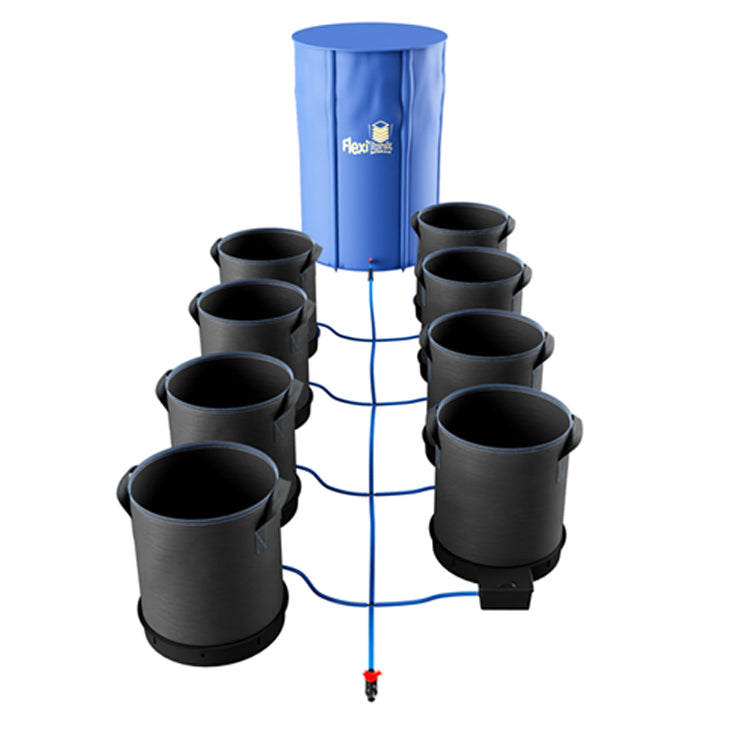 AutoPot XXL 50L 1-100 Pot System. Example shown with 8 pots and water tank.