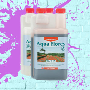 
            
                Load image into Gallery viewer, Canna Aqua Flores a+b 1L two cap measuring Bottle 1 Litre 1 Liter for recirculating Systems
            
        